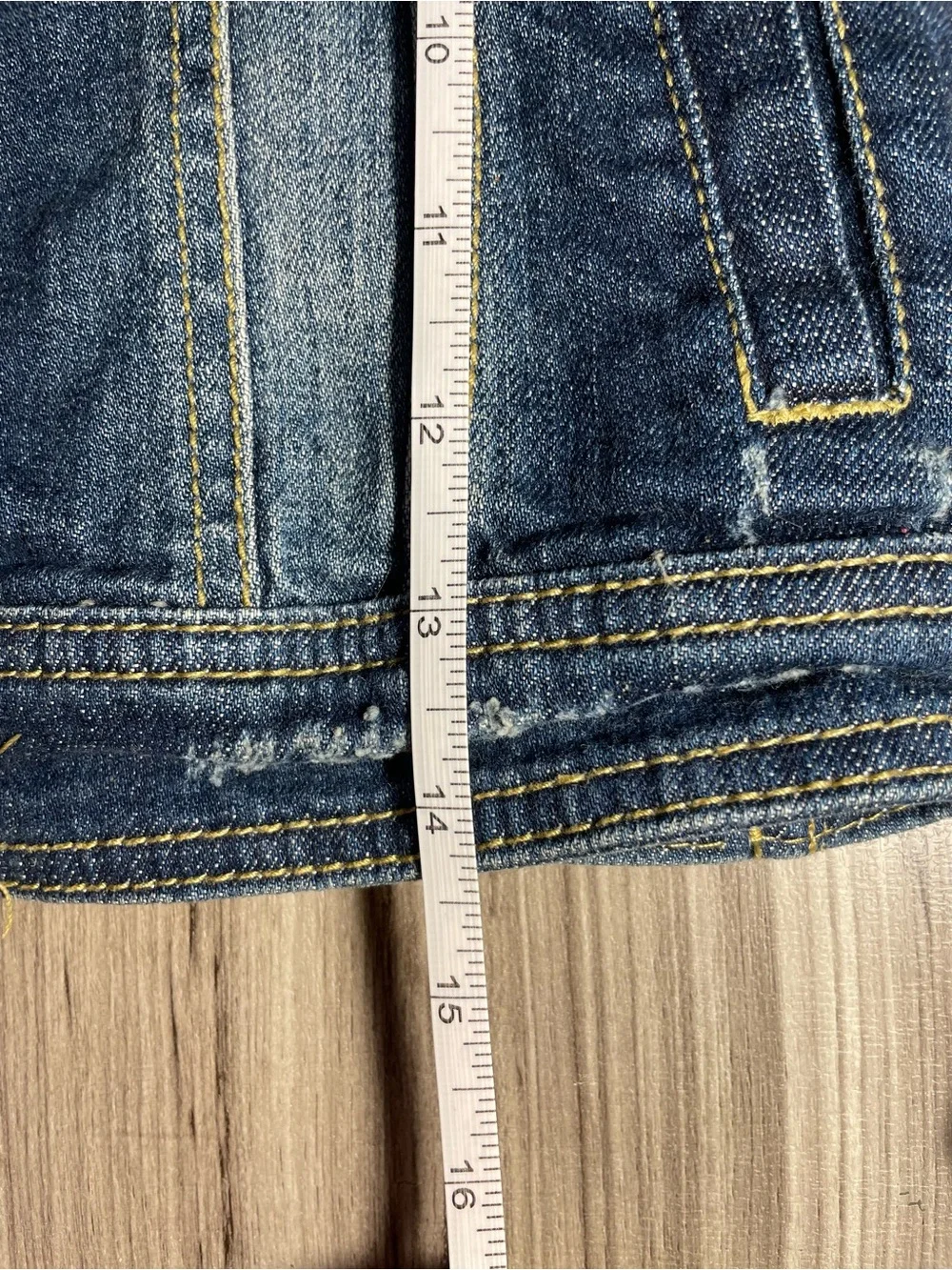 The Children’s Place Girls Distressed Denim Jacket Studded Pockets M 7/8